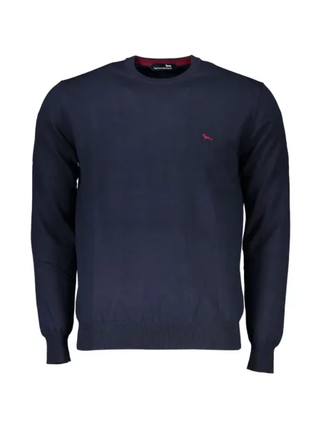 Hanorac crewneck Harmont & Blaine cu broderie cu decolteu rotund albastru