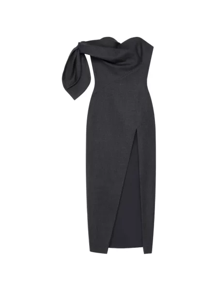Rochie midi Givenchy fără bretele gri