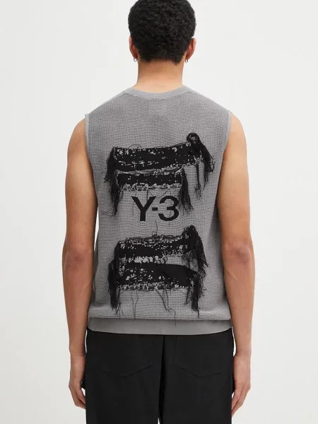 Vesta Graphic Knit Vest šedá