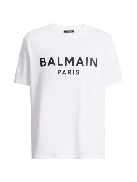 Tricou Balmain cu imagine alb