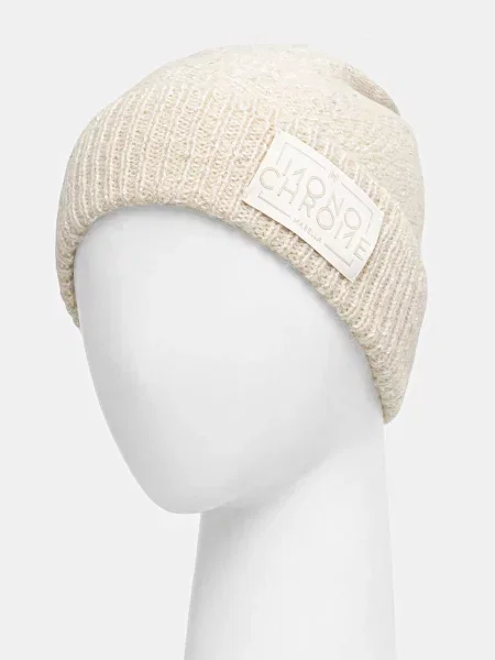 Шапка з вовною Marella бежевий