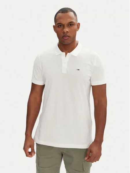 Polo majica Tommy Jeans bijela