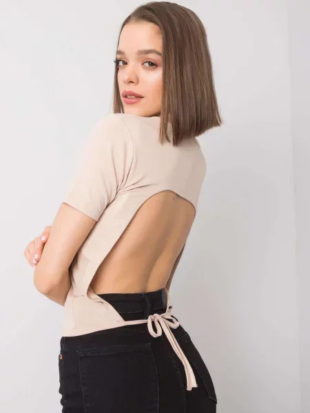 Bluză Fashionhunters bej