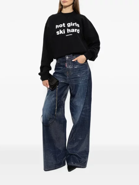 Blugi Dsquared2 cu paiete albastru