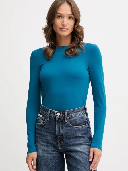 Блуза с дълги ръкави United Colors of Benetton дамска черно