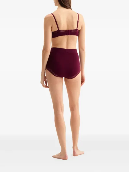 Sutien Eres cu dungi din dantelă violet