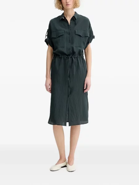 Rochie tip cămașă Sessun cu cordon verde