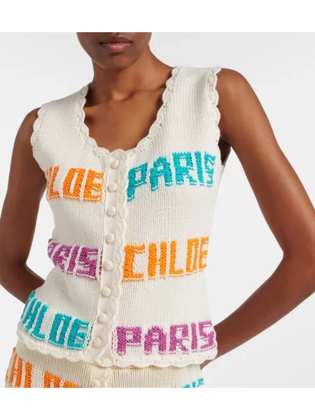 Top Chloé alb