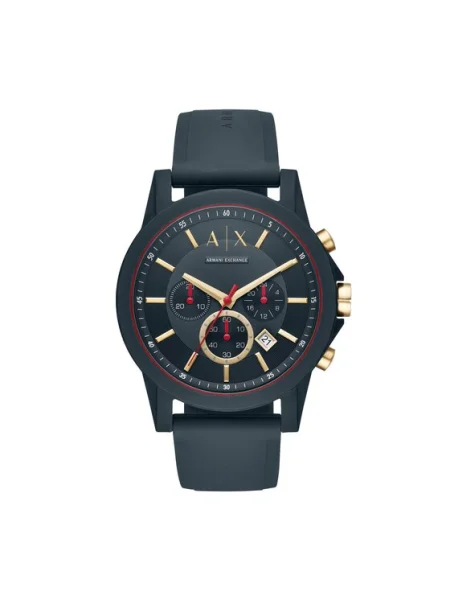 ARMANI EXCHANGE Analóg órák éjkék / aranysárga / tűzpiros fehér
