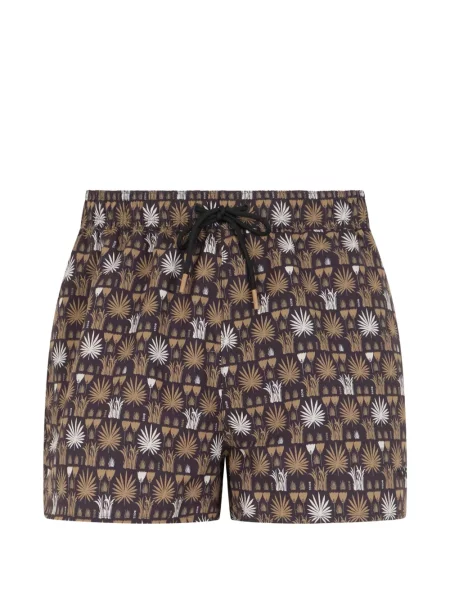 Slip de baie Boss cu imagine maro