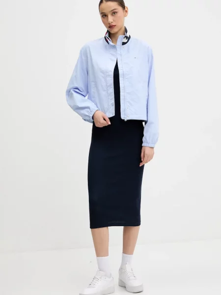 Tommy Jeans kurtka przejściowa oversize niebieski