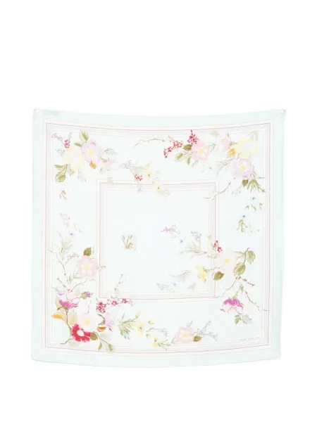 Fular Self-portrait cu model floral verde