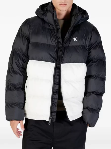 Geacă de blugi Calvin Klein Jeans cu glugă