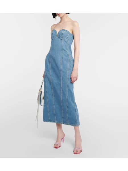 Rochie din denim Magda Butrym până la genunchi de costum albastru