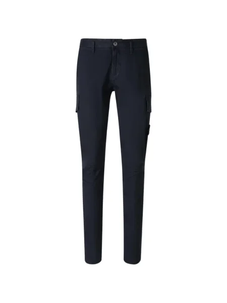 Pantaloni cargo Stone Island cu strasuri albastru