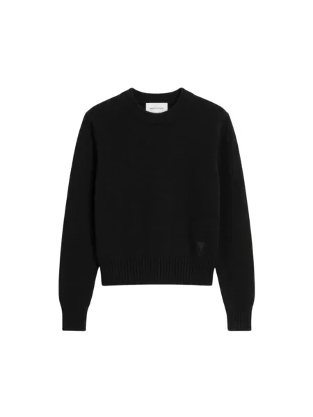 Sweter Ami Paris wełniany czarny