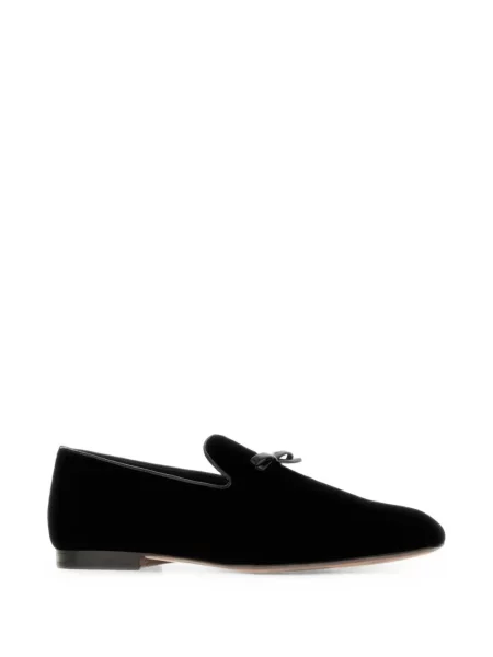 Pantofi loafer Tom Ford cu funde de catifea negru
