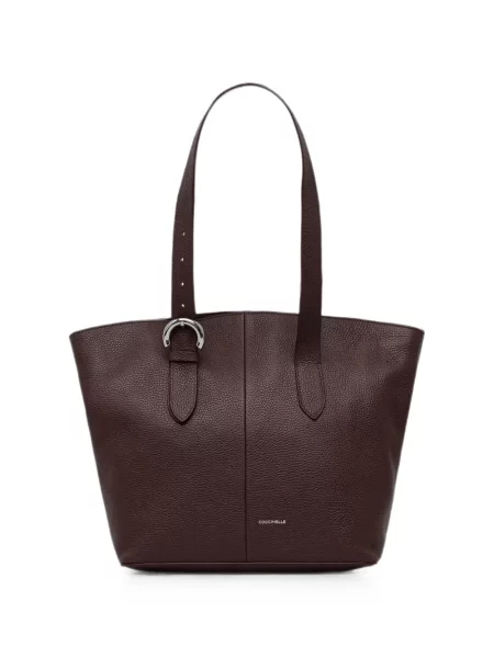 Geantă shopper Coccinelle cu cataramă maro