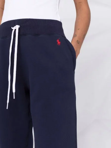Kostkované zúžené kalhoty Polo Ralph Lauren s výšivkou modré