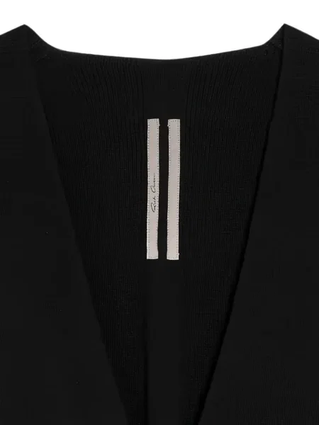 Αμανικας πουλόβερ Rick Owens με λαιμόκοψη v μαύρο