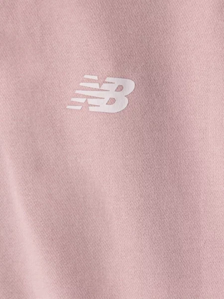Суичър с качулка New Balance розово