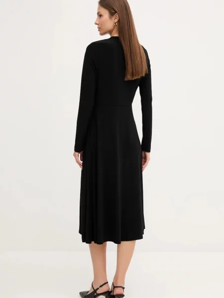 Joseph Ribkoff sukienka midi rozkloszowana czarny