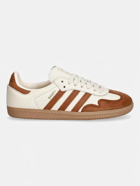 Kožené tenisky adidas Originals Samba Og béžová