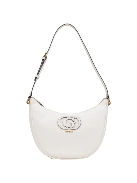 Geanta hobo Guess alb