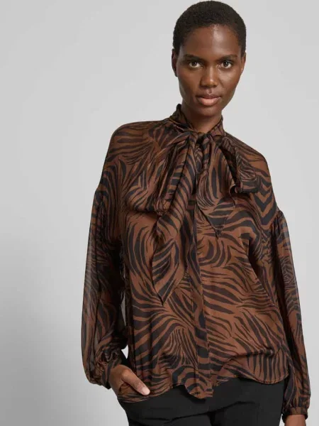 Bluzka z jedwabiu o kroju relaxed fit z kokardą model BALLATA' Max Mara Studio