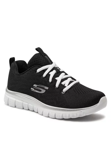 SKECHERS Nizke superge Graceful Get Connected črna bela