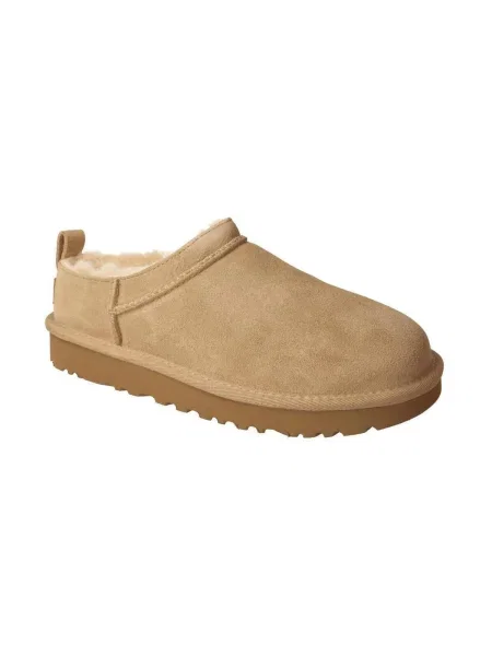 UGG papuci din piele întoarsă Classic Micro bej