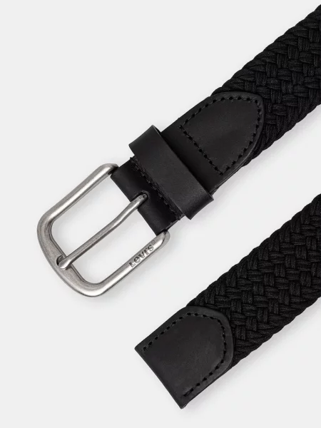 Levi's tekstilni pas z bombažem AUSTIN STRETCH WOVEN črna