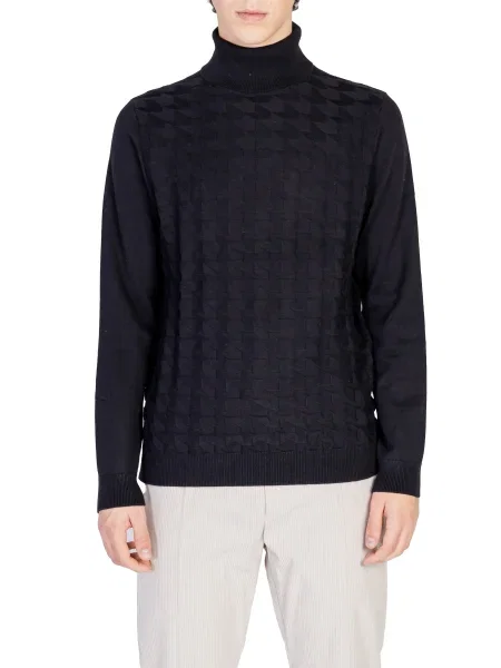 Pulover Antony Morato cu guler înalt negru