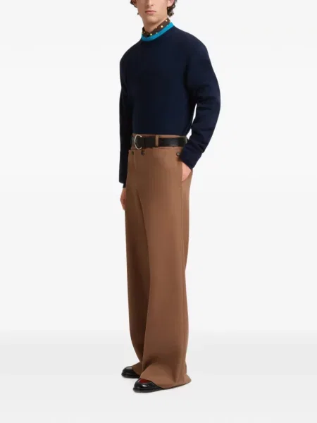 Pantaloni Marni de lână maro