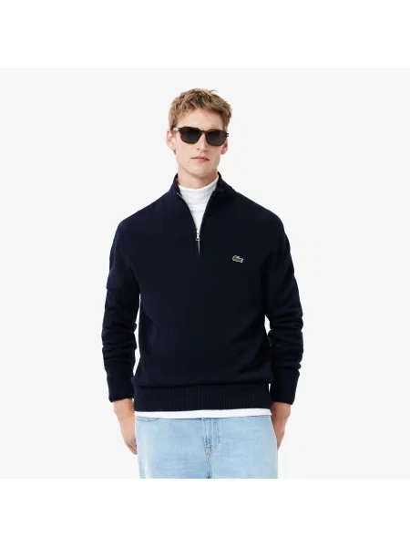 Wełniany sweter z zamkiem błyskawicznym