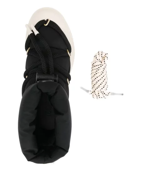 Sneakerși Moncler cu șireturi din dantelă negru