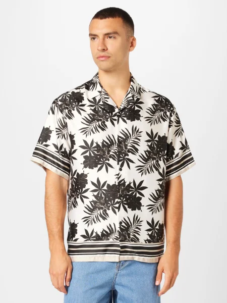 TOPMAN Cămașă negru / alb