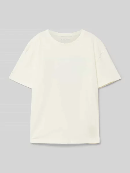 T-shirt o kroju oversized z czystej bawełny Tom Tailor biała