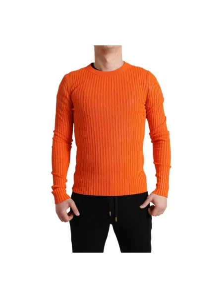 Sweter Dolce And Gabbana pomarańczowy