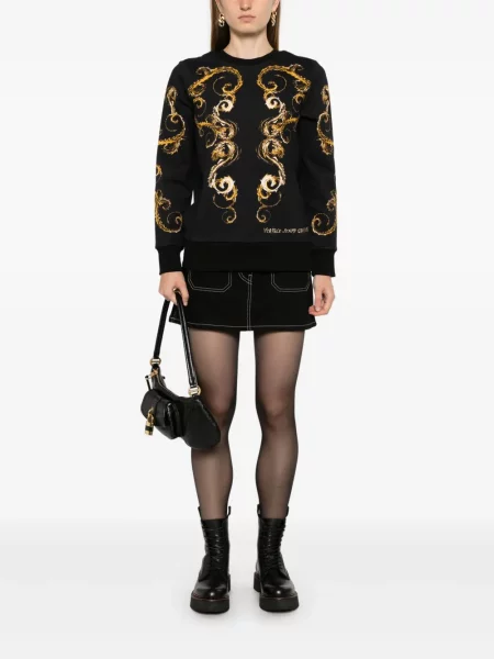 Hanorac Versace Jeans Couture cu imagine negru
