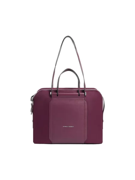 Torebka Piquadro skórzana czerwona