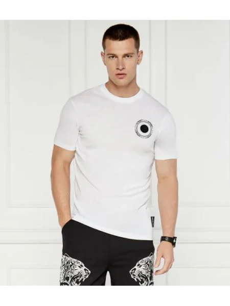 Plein Sport Tricou Carbon Tiger alb