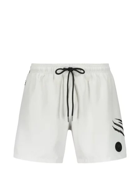 Slip de baie Plein Sport cu autograf cu cordon alb