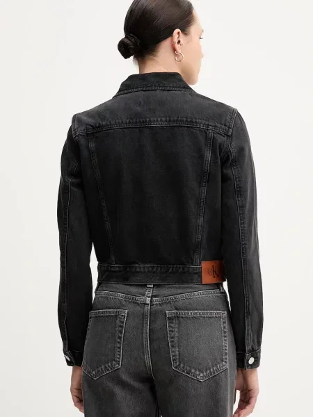 Calvin Klein Jeans farmerdzseki átmeneti fekete