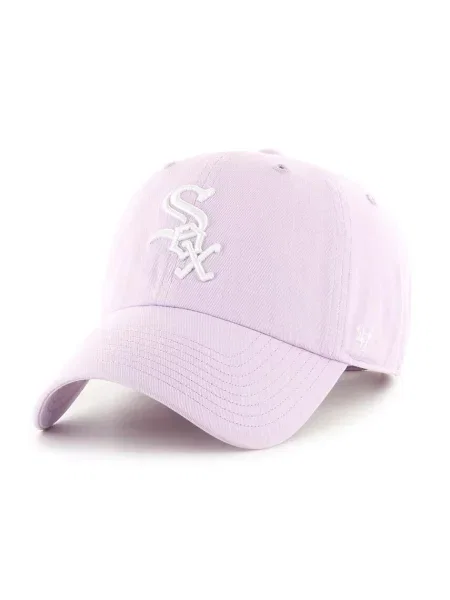 Baseballová čepice 47 brand MLB Chicago White Sox fialová s aplikací bílá