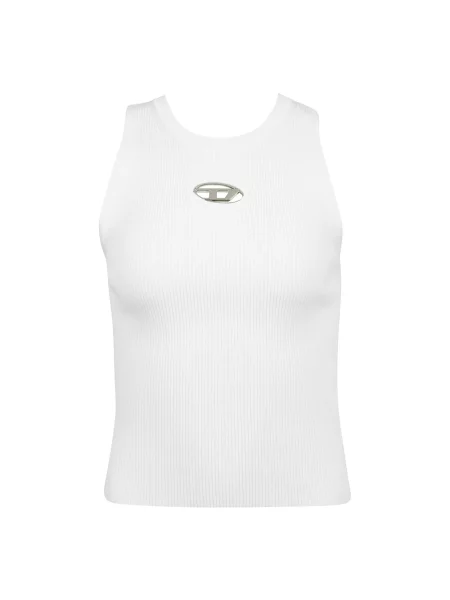 Top Diesel elegancki żakardowy na ramiączkach biały