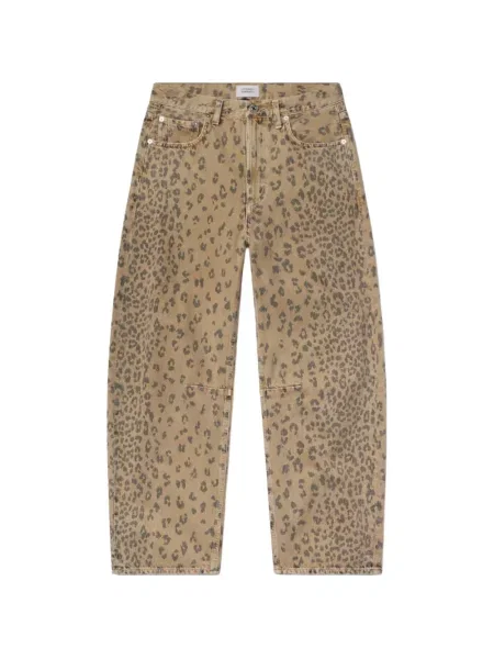 Blugi drepți Citizens Of Humanity cu imagine cu model leopard