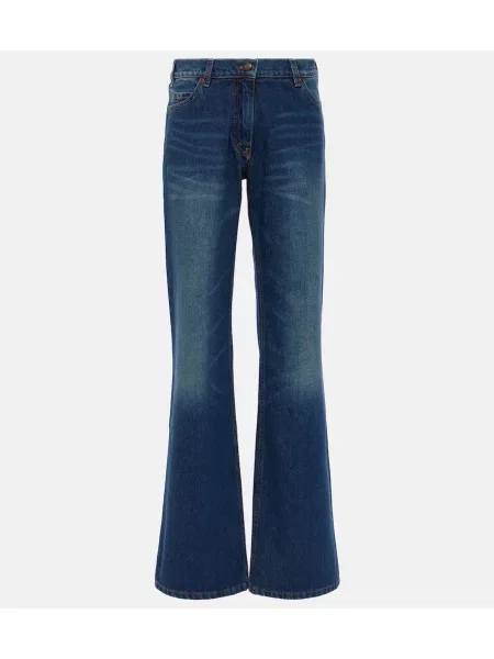 Blugi evazați Magda Butrym cu talie joasă albastru