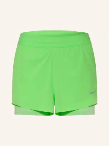 Nike Bežecké Šortky 2 V 1 Dri-Fit Swift neonově zelená