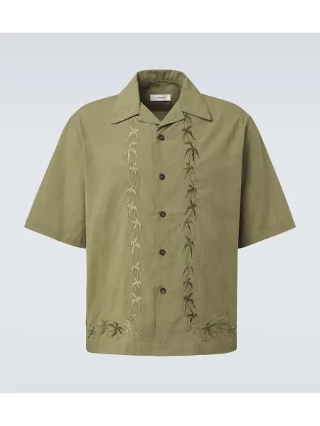 Cămașă Commas cu broderie verde